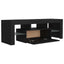 tv-bord med LED-lys 120x35x40 cm sort