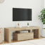 tv-bord med LED-lys 120x35x40 cm sonoma-eg