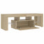 tv-bord med LED-lys 120x35x40 cm sonoma-eg