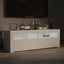 tv-skab med LED-lys 120x35x40 cm hvid
