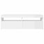 tv-skab med LED-lys 120x35x40 cm hvid højglans