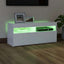 tv-skab med LED-lys 90x35x40 cm hvid