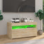 tv-bord med LED-lys 70x35x40 cm sonoma-eg