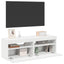 tv-borde med LED-lys 2 stk. 60x35x40 cm hvid