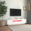tv-skab med LED-lys 160x35x40 cm hvid