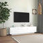 tv-skab med LED-lys 160x35x40 cm hvid