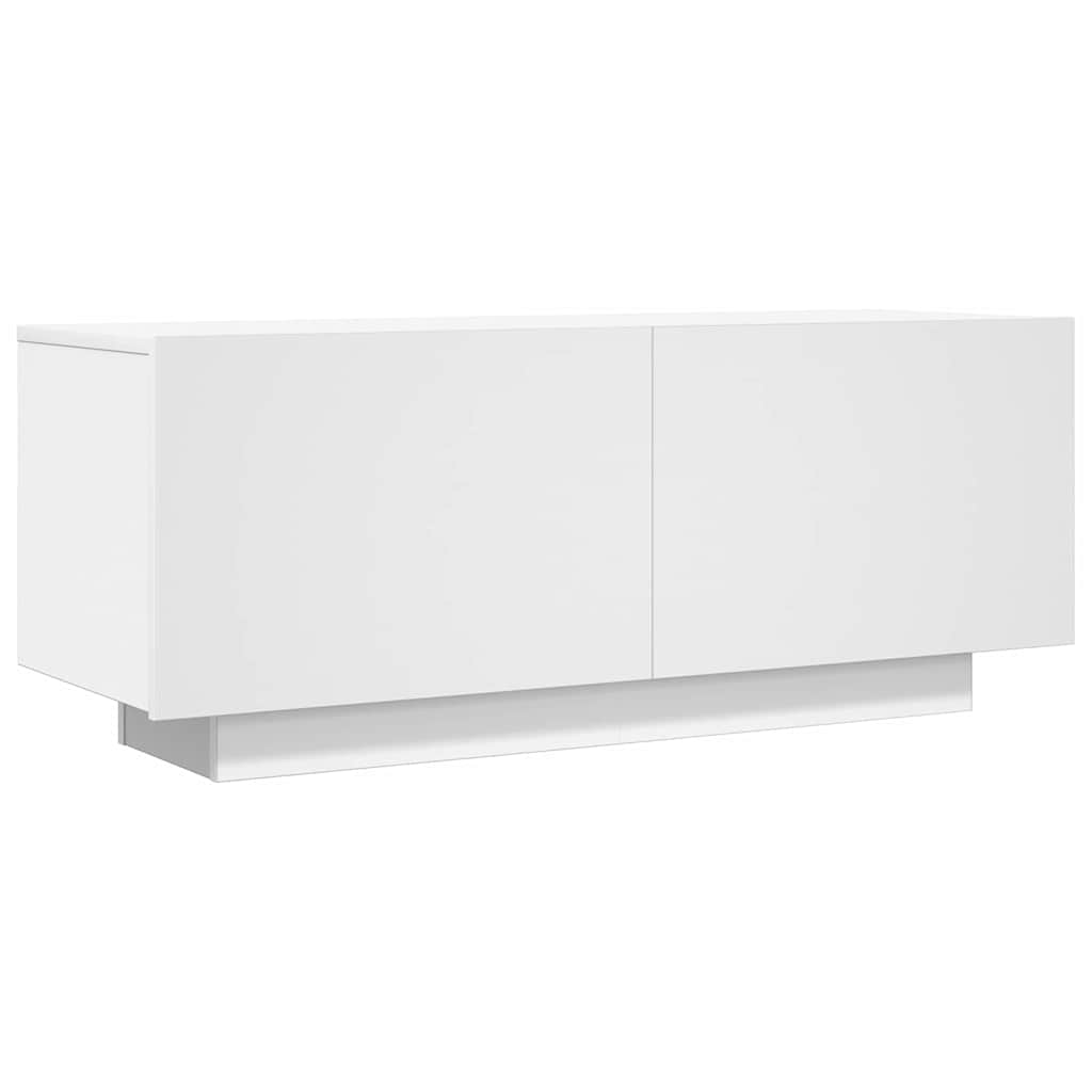 tv-bord 100x35x40 cm konstrueret træ hvid