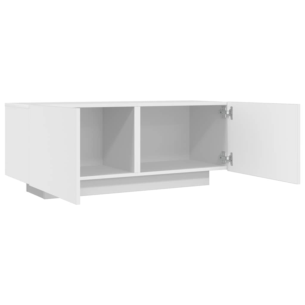 tv-bord 100x35x40 cm konstrueret træ hvid