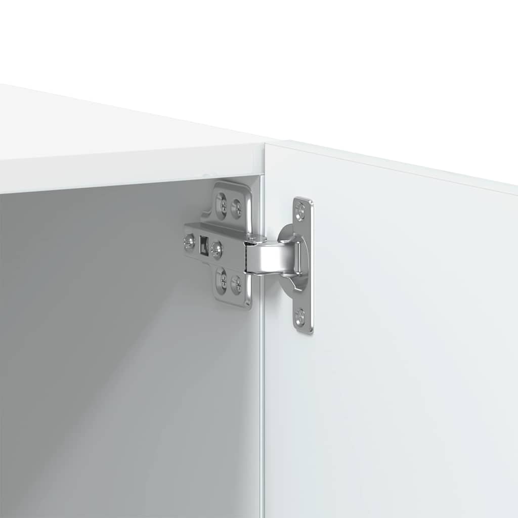 tv-bord 100x35x40 cm konstrueret træ hvid