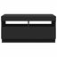 tv-bord med LED-lys 80x35x40 cm sort