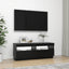 tv-skab med LED-lys 100x35x40 cm sort