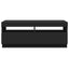 tv-skab med LED-lys 100x35x40 cm sort