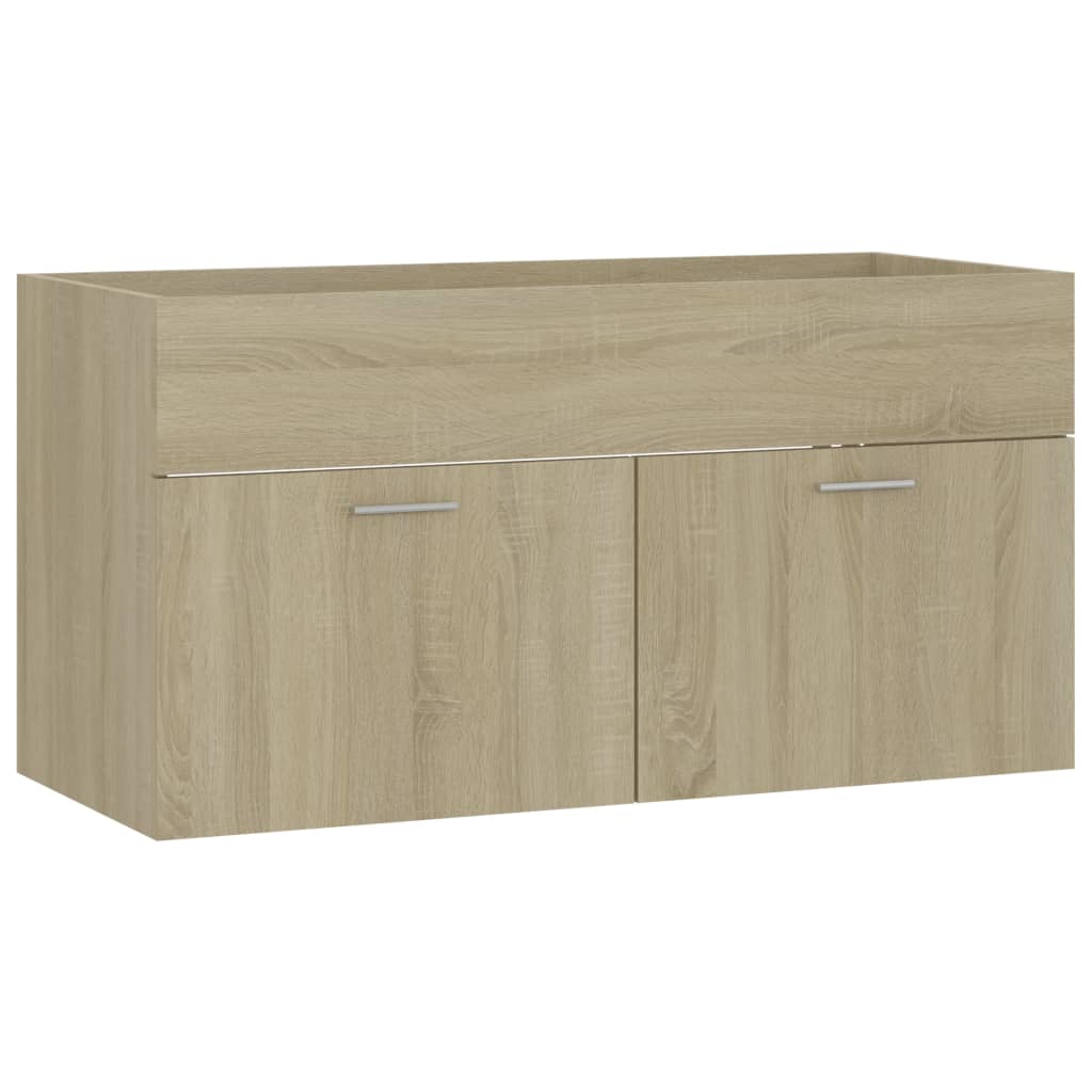 vaskeskab 90x38,5x46 cm konstrueret træ grå
