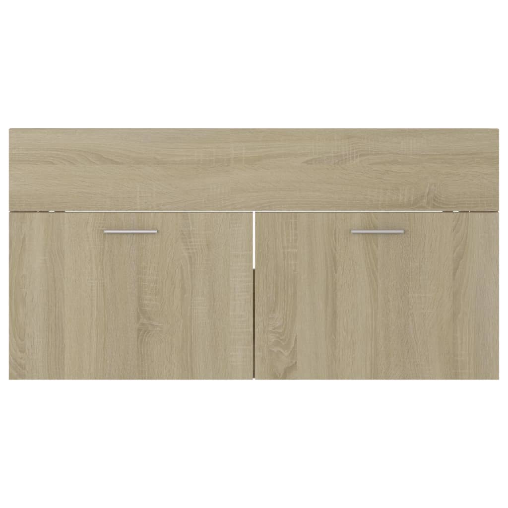 vaskeskab 90x38,5x46 cm konstrueret træ grå
