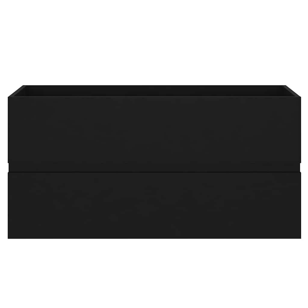 skab til håndvask 90x38,5x45 cm konstrueret træ sort