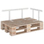 ryglæn til pallesofa 110 cm jern hvid