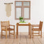 havespisesæt 3 dele 80x80 cm massivt teaktræ