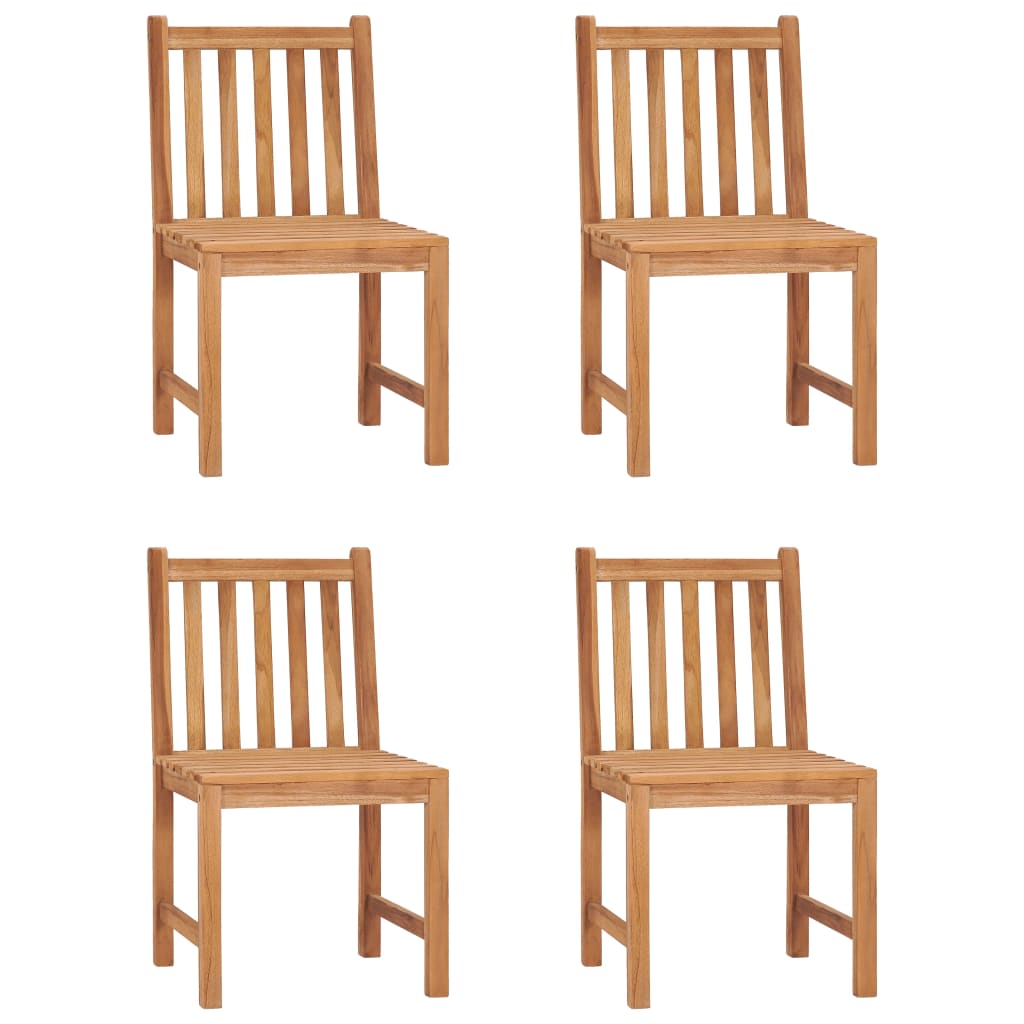 5-delt havespisesæt 140x80 cm massivt teaktræ