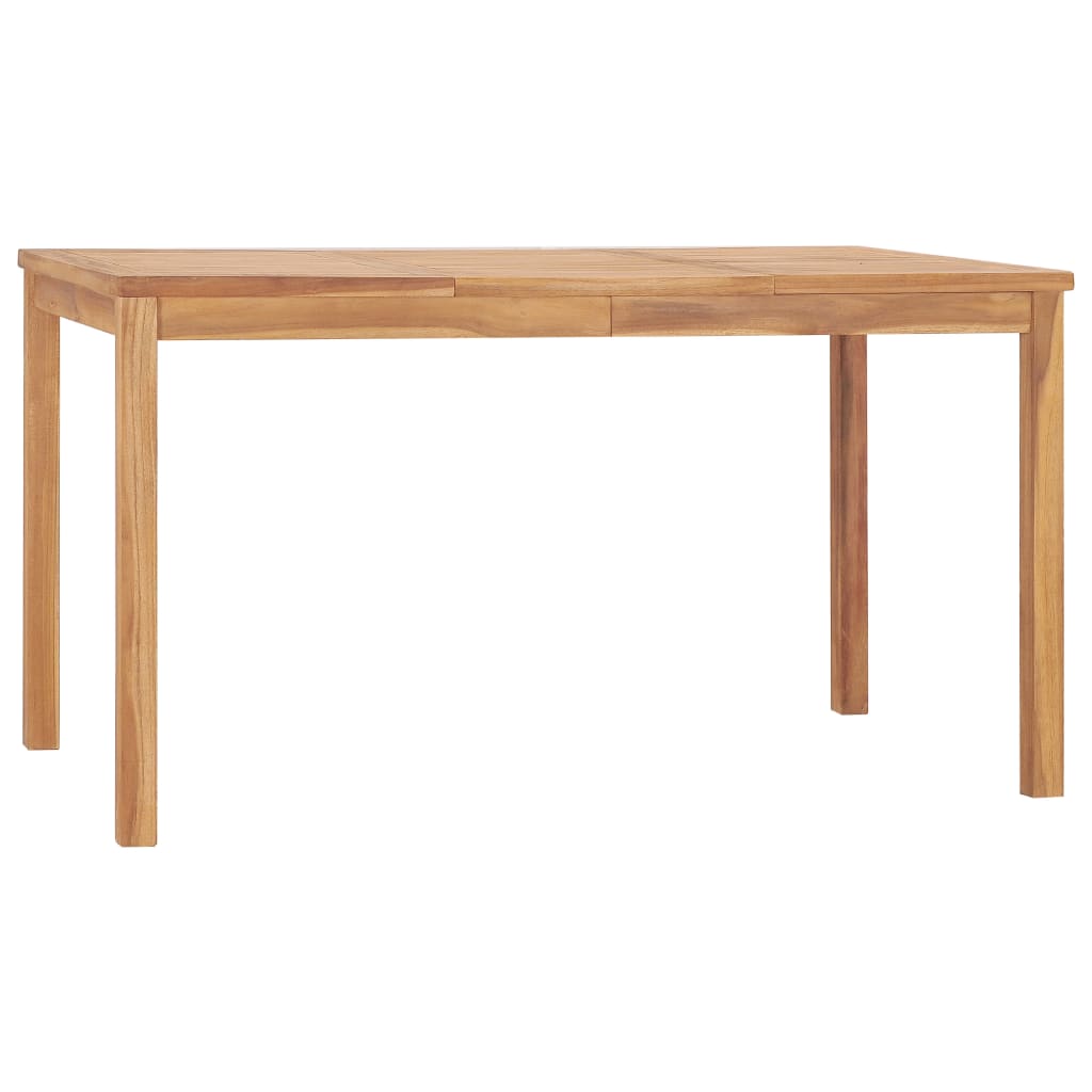7-delt havespisesæt 140x80 cm massivt teaktræ