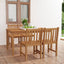 5-delt havespisesæt 150x90 cm massivt teaktræ