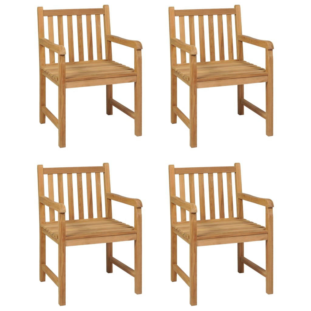 5-delt havespisesæt 180x90 cm massivt teaktræ