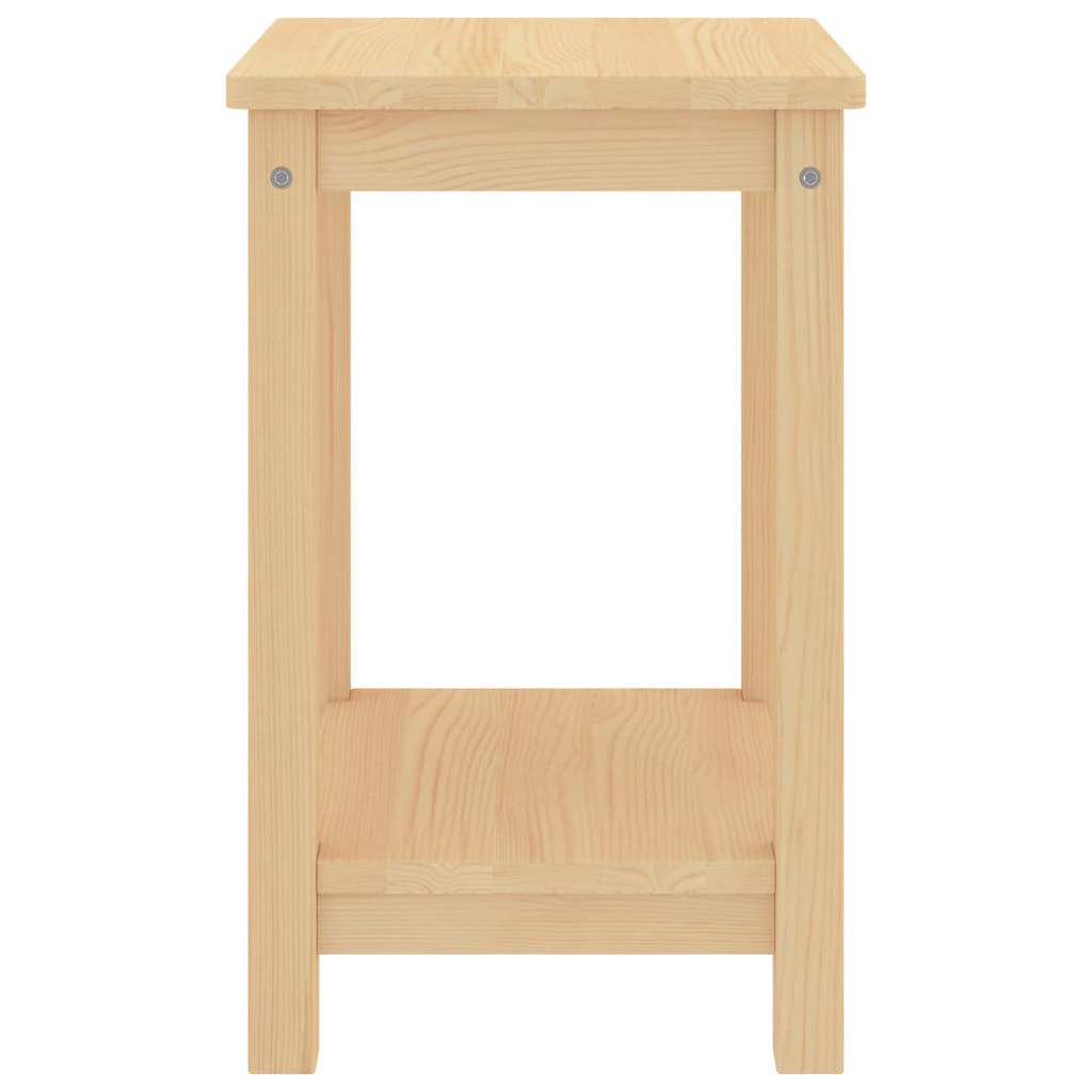 sengebord 35x30x47 cm massivt fyrretræ naturfarvet