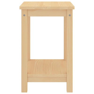 sengebord 35x30x47 cm massivt fyrretræ naturfarvet