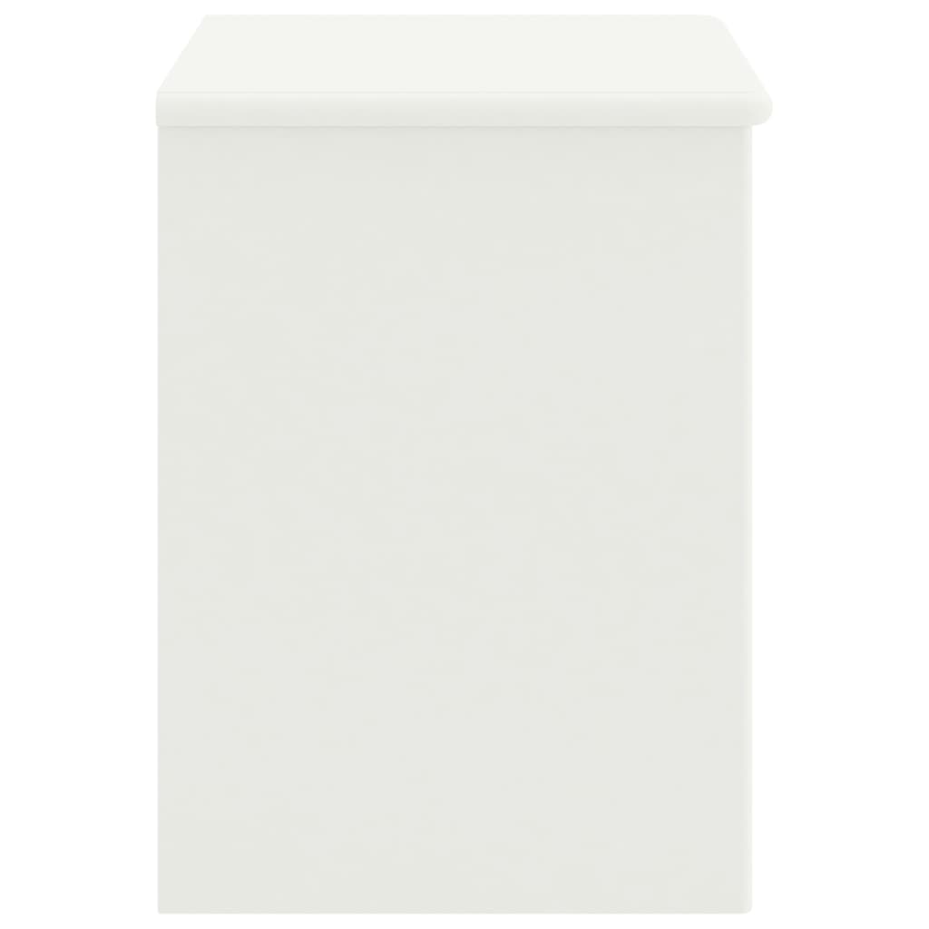 sengebord 35x30x40 cm massivt fyrretræ hvid