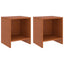sengeborde 2 stk. 35x30x40 cm massivt fyrretræ honningbrun