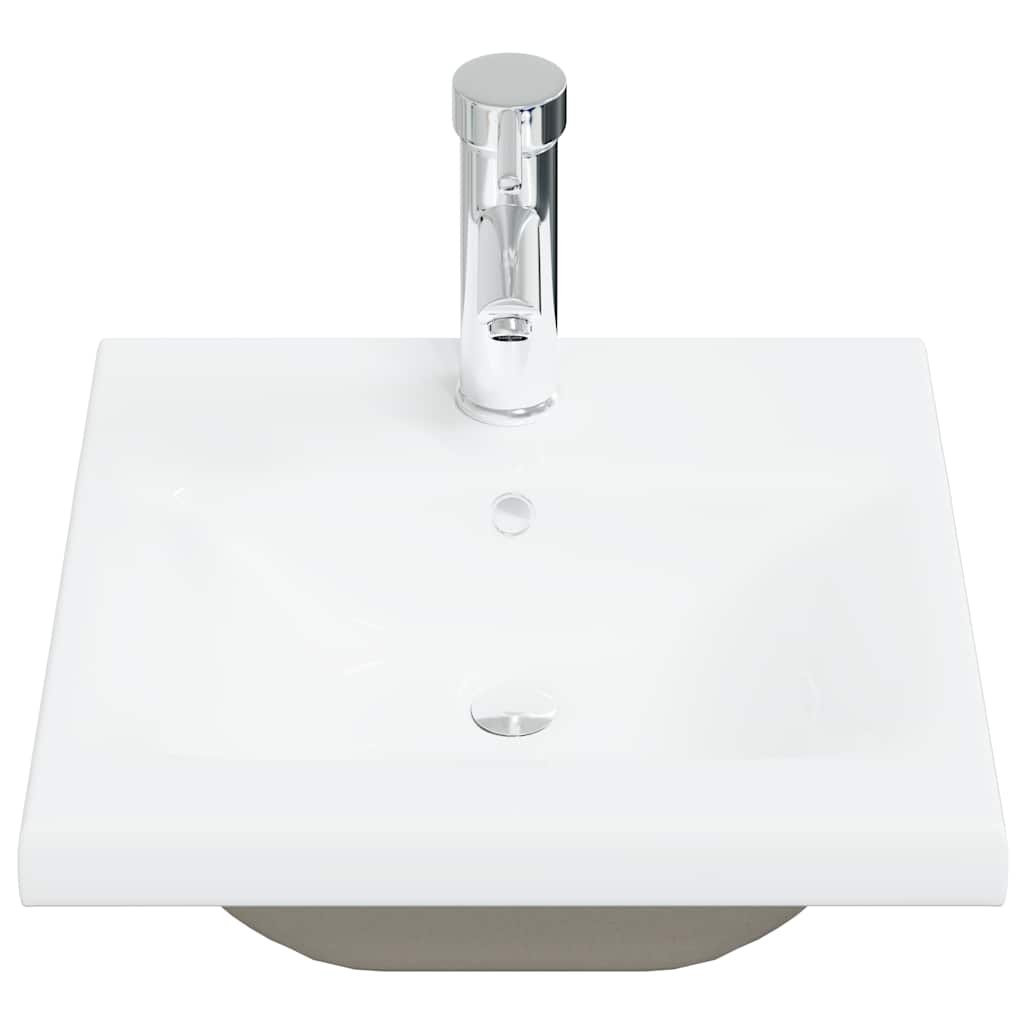 indbygget håndvask med hane 42x39x18 cm keramisk hvid