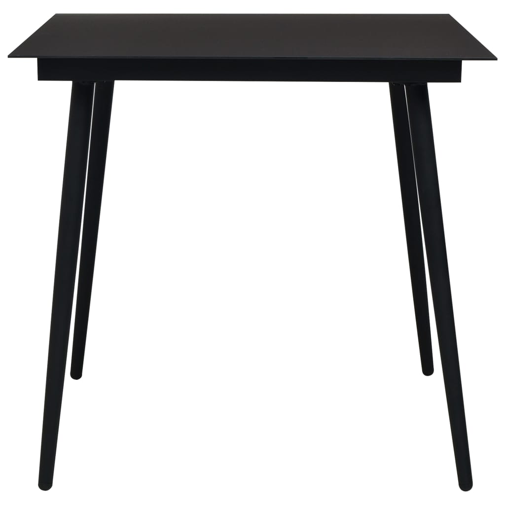 udendørs spisebordssæt 5 dele polyrattan og glas