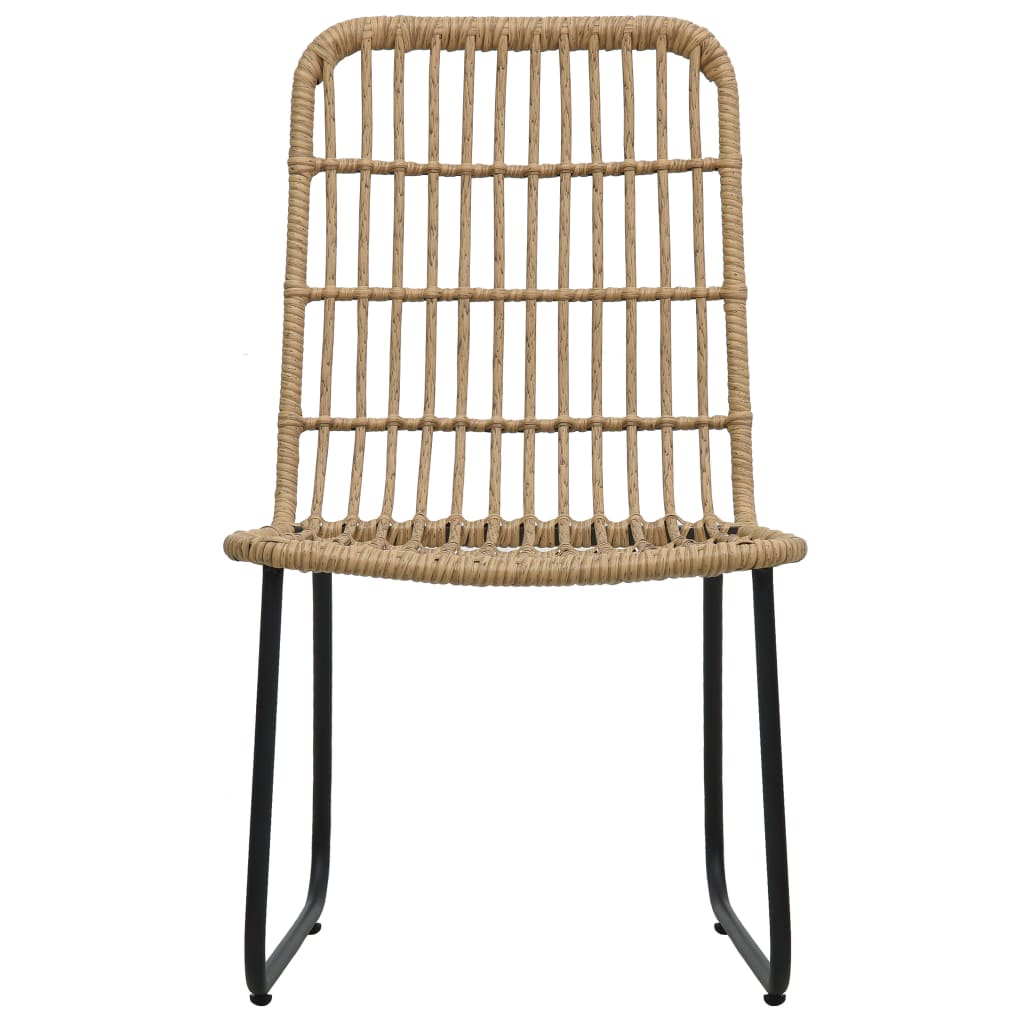 udendørs spisebordssæt 3 dele polyrattan og glas
