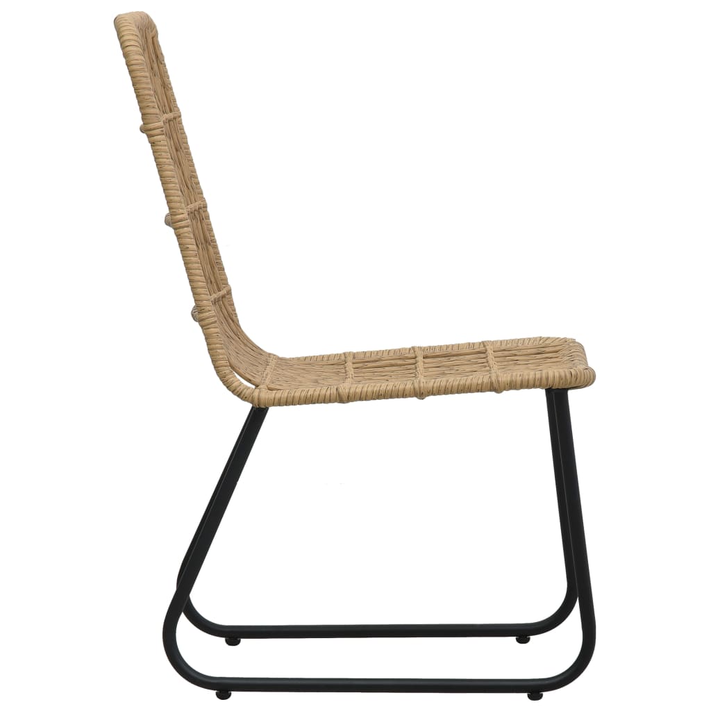 udendørs spisebordssæt 3 dele polyrattan og glas