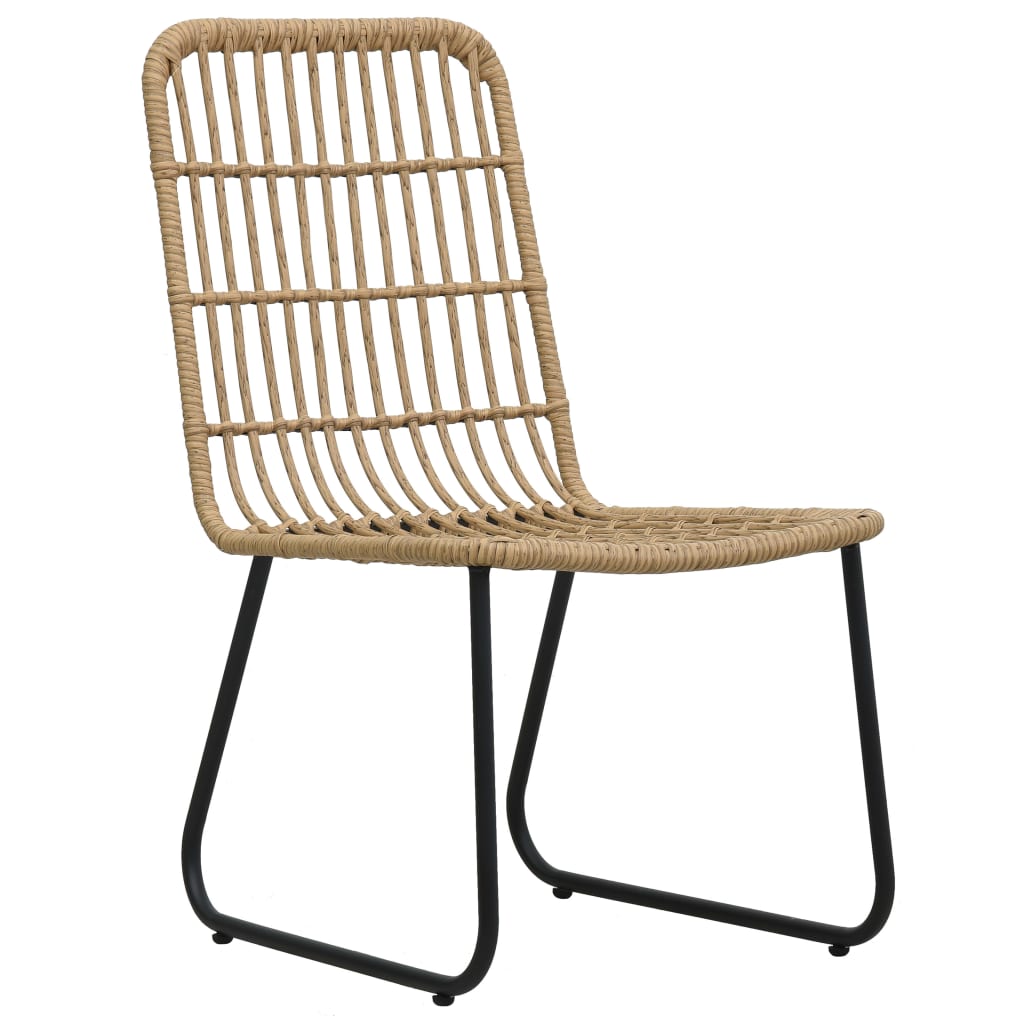 udendørs spisebordssæt 7 dele polyrattan og glas
