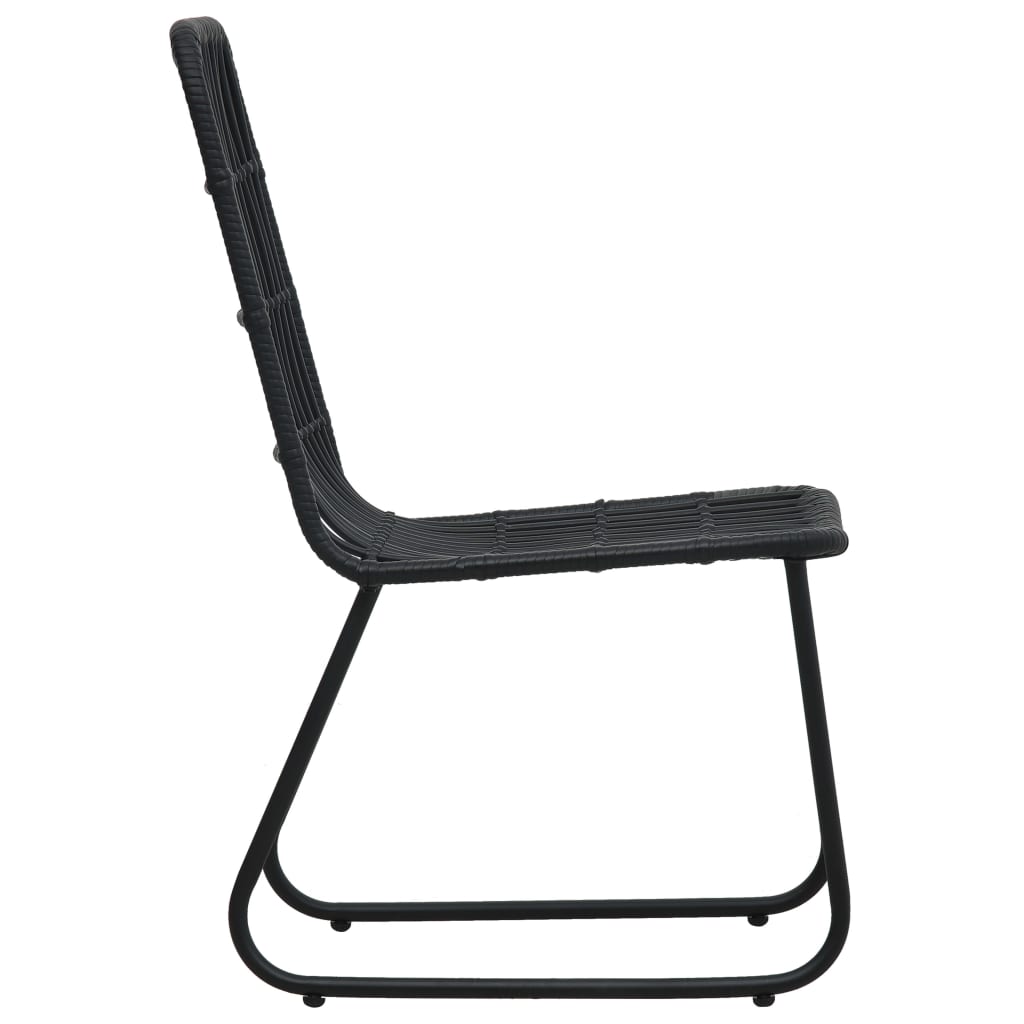 udendørs spisebordssæt 5 dele polyrattan og glas
