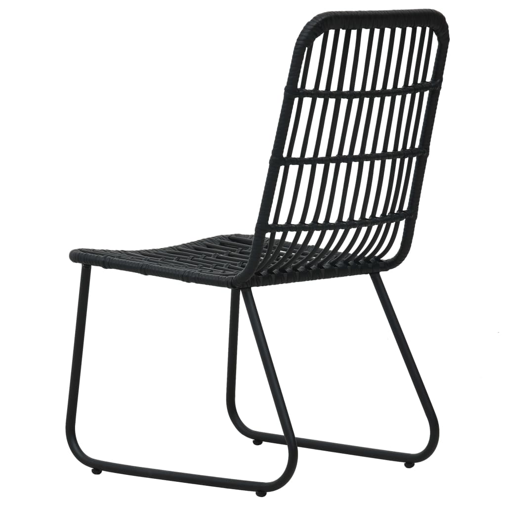 udendørs spisebordssæt 3 dele polyrattan og glas