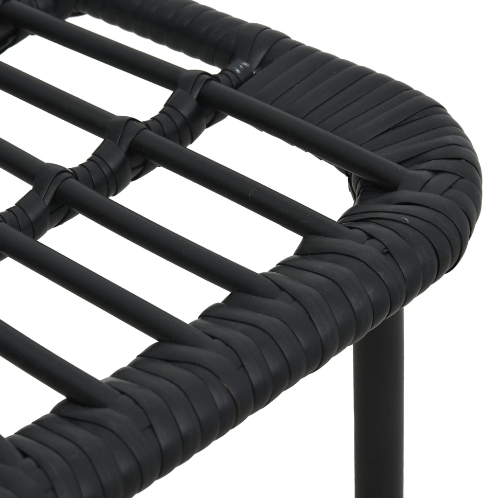 udendørs spisebordssæt 3 dele polyrattan og glas