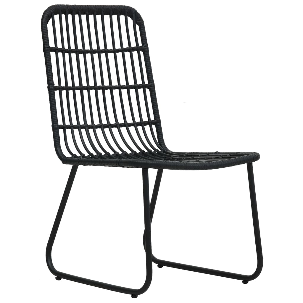 udendørs spisebordssæt 5 dele polyrattan og glas