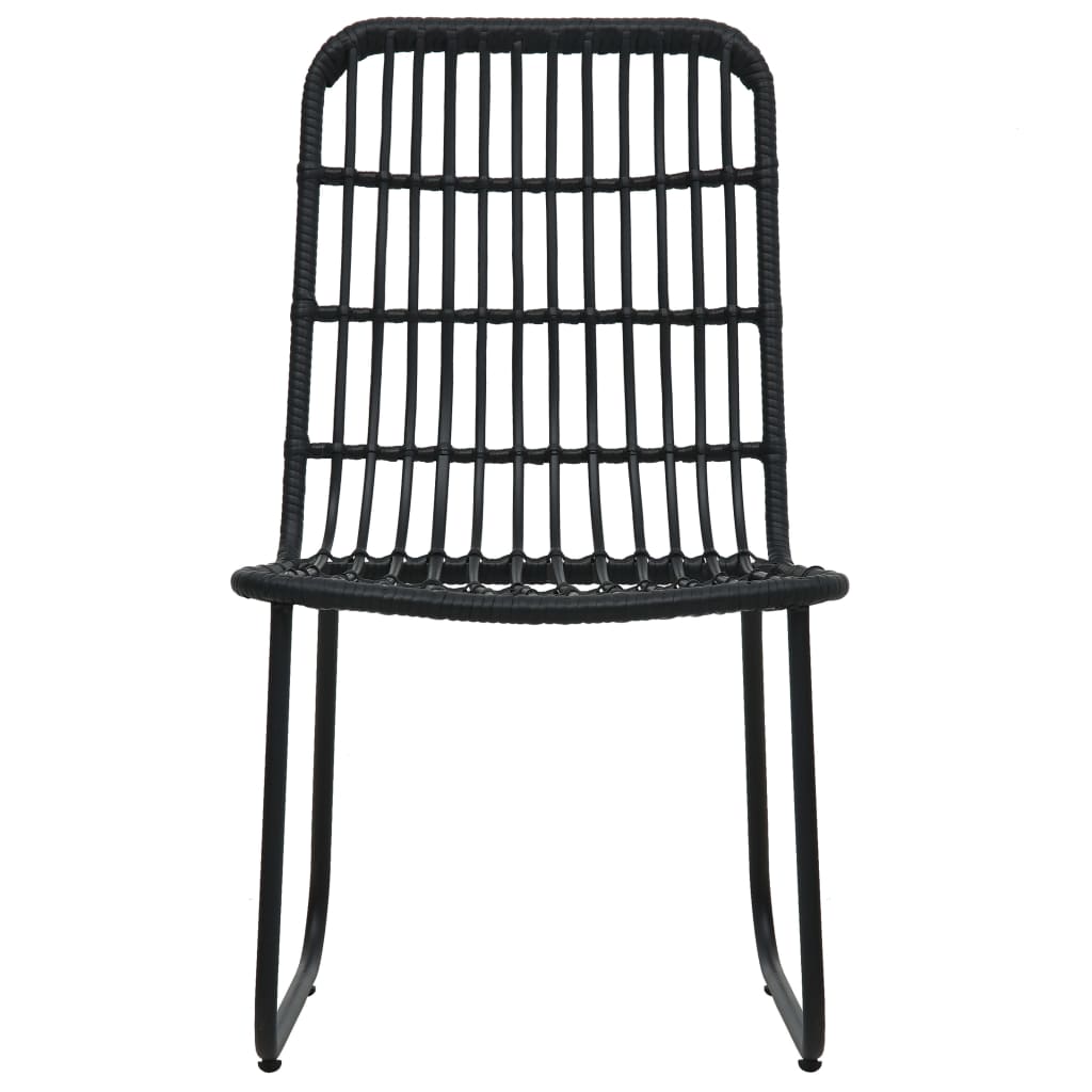 udendørs spisebordssæt 5 dele polyrattan og glas