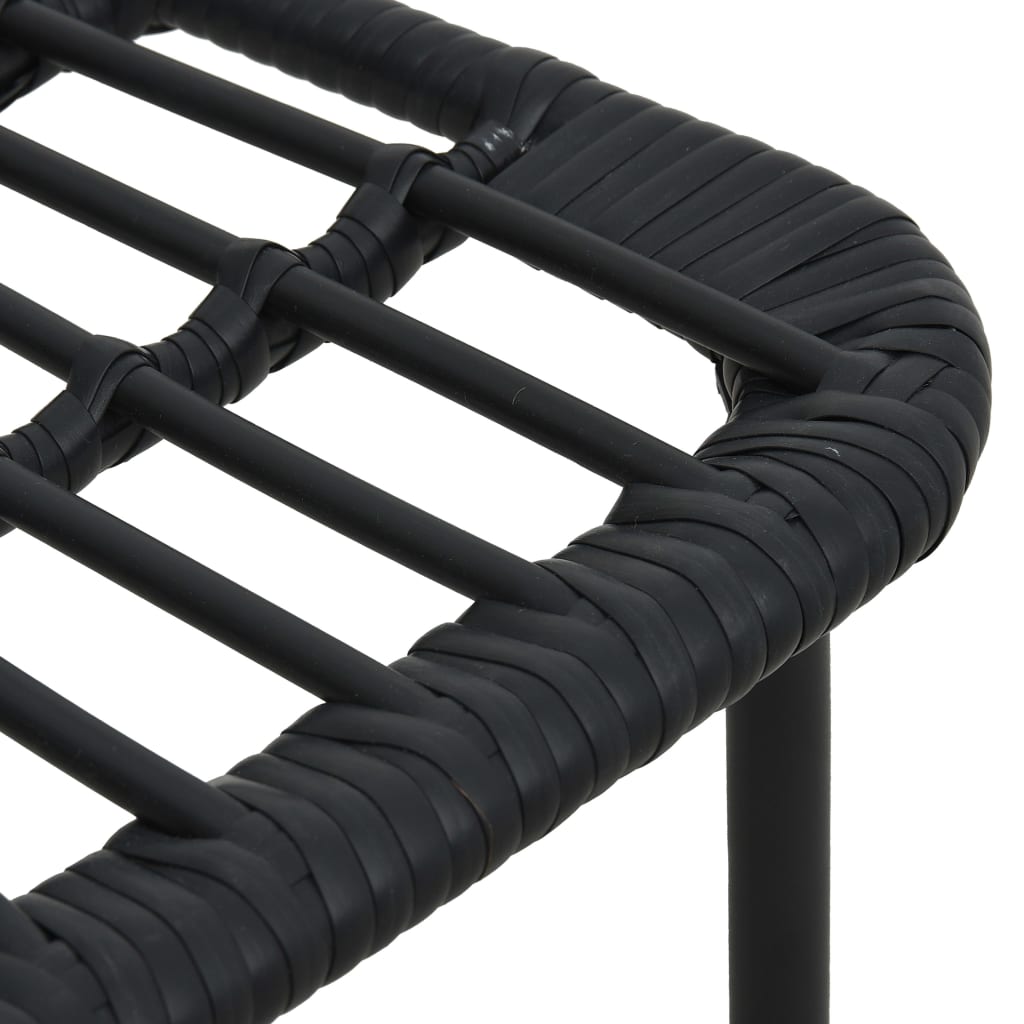 udendørs spisebordssæt 5 dele polyrattan og glas