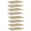 boghylder 8 stk. 40x30x1,5 cm konstrueret træ sonoma-eg