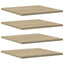 boghylder 4 stk. 40x40x1,5 cm konstrueret træ sonoma-eg