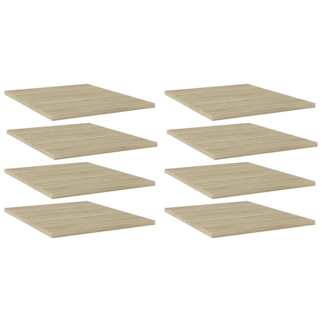 vidaXL boghylder 8 stk. 40x50x1,5 cm konstrueret træ sonoma-eg