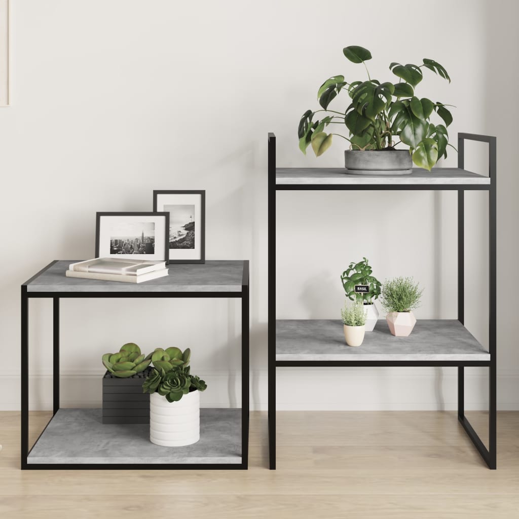 vidaXL boghylder 8 stk. 40x50x1,5 cm konstrueret træ betongrå