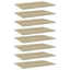 boghylder 8 stk. 60x40x1,5 cm konstrueret træ sonoma-eg
