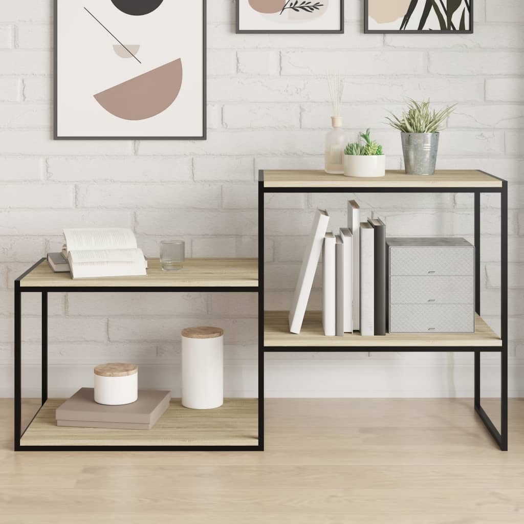 vidaXL boghylder 8 stk. 60x50x1,5 cm spånplade sonoma-eg