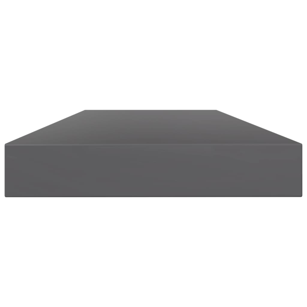 boghylder 8 stk. 80x10x1,5 cm konstrueret træ grå højglans