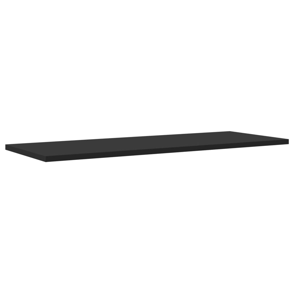boghylder 4 stk. 80x30x1,5 cm konstrueret træ sort