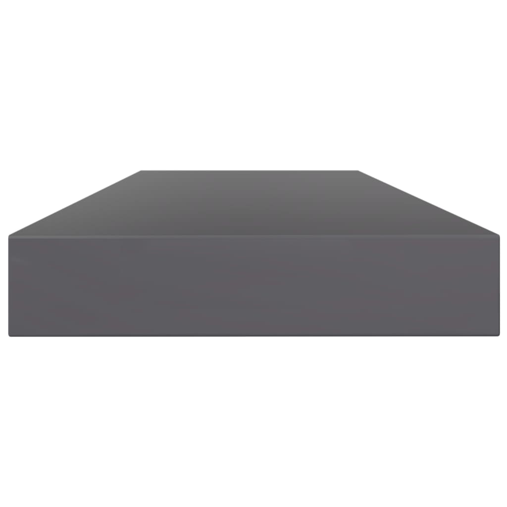 boghylder 4 stk. 100x10x1,5 cm konstrueret træ grå højglans