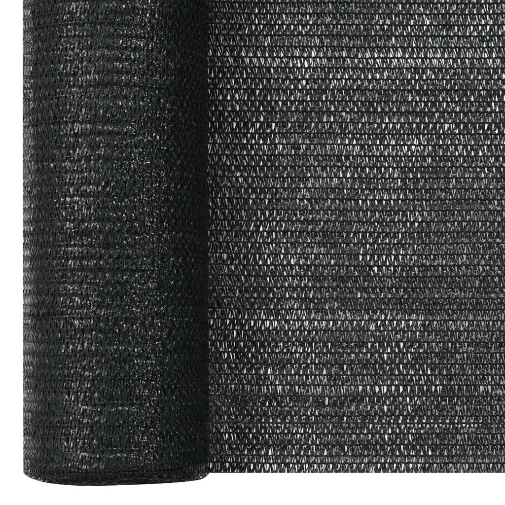 afskærmning 1,2x10 m HDPE 75 g/m² sort
